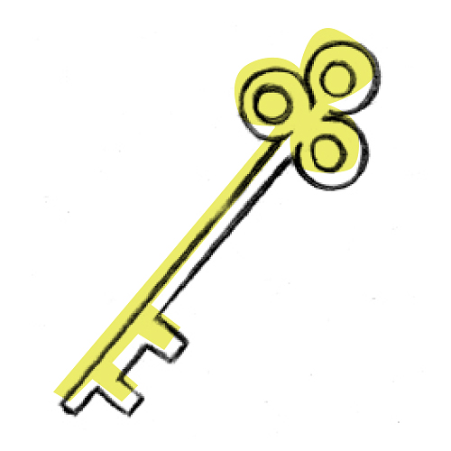 Illustration of Gold key for copywriting