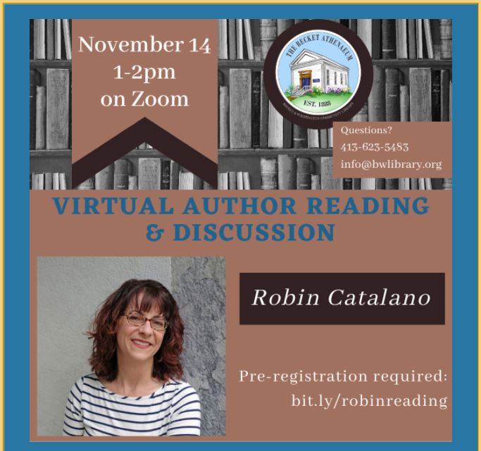 Travel writer Robin Catalano will be giving author readings from her work on November 13 and 14